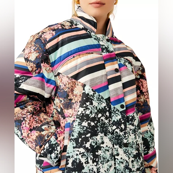 Free People FP Movement Bunny Slopes Printed Puffer Jacket - Picture 2 of 3